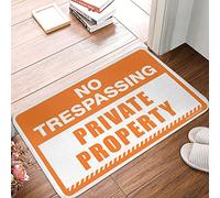 HMQW Welcome Door Mats For Outside Entry No Trespassing Private Propertys Mat Home Sweet Apartment Doormat Front Door Welcome Ma(50X80CM)
