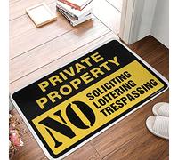HMQW Welcome Door Mats For Outside Entry Private Property No Trespassing Sign,No Loitering,No Soliciting For Homes Mat Home Sweet Apartment Doormat Front Door Welcome Ma(50X80CM)