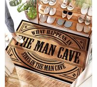 HMQW What Happens In The Man Cave Stays In The Man Cave Bathroom Necessities Fluffy Area - Coconut Mat Soft Area For Home(65X90CM)