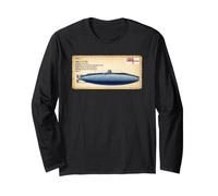 HMS A1 First British-Designed Submarine Diagram Long Sleeve T-Shirt