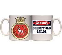 HMS AGINCOURT Mug (MI59) Grumpy Old SailorVeteran Military Royal Navy 11oz & 15oz Gift (11oz)