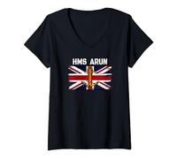 HMS Arun Minesweeper Warship Veterans Day Fathers Grandpas V-Neck T-Shirt