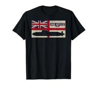 HMS Astute S119 Submarine Flag T-Shirt, Men, Black, 6X-Large