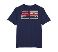 HMS Astute S119 Submarine Flag T-Shirt, Men's Big and Tall, Navy Blue, 4X Tall