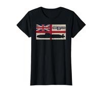 HMS Astute S119 Submarine Flag T-Shirt, Women, Black, Large