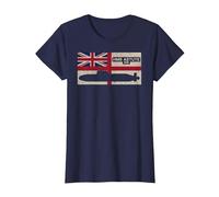 HMS Astute S119 Submarine Flag T-Shirt, Women, Navy Blue, X-Small