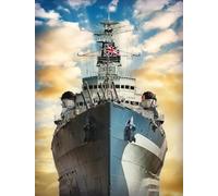 HMS Belfast 1000 Piece Jigsaw Puzzle - Imperial War Museums - Royal Navy Surviving War Ship From World War 2 For Adults Size 66cm X 50cm