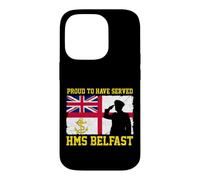 HMS Belfast British Warship Veteran Day Grandpa Fathers Day Case for iPhone 14 Pro
