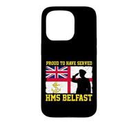 HMS Belfast British Warship Veteran Day Grandpa Fathers Day Case for iPhone 15 Pro