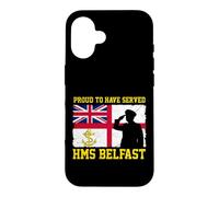 HMS Belfast British Warship Veteran Day Grandpa Fathers Day Case for iPhone 16