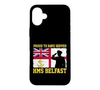 HMS Belfast British Warship Veteran Day Grandpa Fathers Day Case for iPhone 16 Plus
