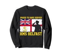 HMS Belfast British Warship Veteran Day Grandpa Fathers Day Sweatshirt