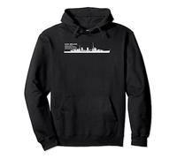 HMS Belfast British WW2 Cruiser Ship Infographic Pullover Hoodie