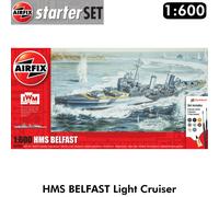 HMS Belfast Light Cruiser IWM WWII Starter Set 1:600 model kit AIRFIX A55111