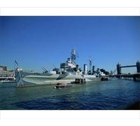 HMS Belfast Print: London's Iconic Warship on the Thames - Print 10"x8" (25x20cm) (1148444)