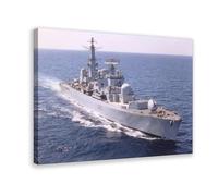 HMS Bristol, Royal Navy Destroyer Canvas Poster Bedroom Decor Landscape Office Room Decor Gift 08x12inch(20x30cm)