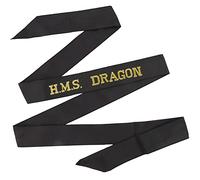 HMS Dragon Cap Tally - Royal Navy - Military Hat Tallies Nylon Ribbon
