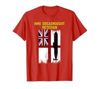 HMS Dreadnought S101 Submarine Veterans Day Father Grandpa T-Shirt, Men, Red, Large