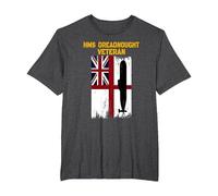 HMS Dreadnought S101 Submarine Veterans Day Father Grandpa T-Shirt, Men's Big and Tall, Dark Heather Grey, 5X Tall