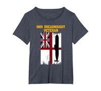HMS Dreadnought S101 Submarine Veterans Day Father Grandpa T-Shirt, Women's Plus, Heather Blue, 5X