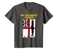 HMS Dreadnought S101 Submarine Veterans Day Father Grandpa T-Shirt, Youth, Asphalt Grey, 4T