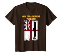 HMS Dreadnought S101 Submarine Veterans Day Father Grandpa T-Shirt, Youth, Brown, Small