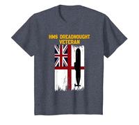 HMS Dreadnought S101 Submarine Veterans Day Father Grandpa T-Shirt, Youth, Heather Blue, 4T