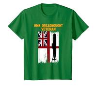 HMS Dreadnought S101 Submarine Veterans Day Father Grandpa T-Shirt, Youth, Kelly Green, Medium