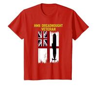 HMS Dreadnought S101 Submarine Veterans Day Father Grandpa T-Shirt, Youth, Red, Medium