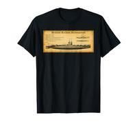 HMS E11 British E-Class Submarine World War I Info Diagram Value Graphic T-Shirt
