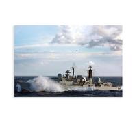 HMS Exeter, Royal Navy Destroyer Poster Canvas Poster Bedroom Decor Landscape Decor Gift 20x30inch(50x75cm)