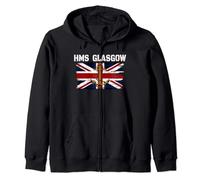 HMS Glasgow D88 Destroyer Veteran Day Warship Father Grandpa Zip Hoodie