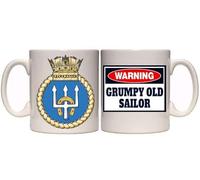 HMS Gloucester Mug (MI59) Grumpy Old SailorVeteran Military Royal Navy 11oz & 15oz Gift (15OZ)