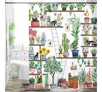 HMS Happy Memories Thicken Durable Polyester Blend Cloth Fabric Bathroom Curtain Colorful Bohemian Boho Floral Print Beautiful Bright Shower Curtain for Bathroom Decoration, 72"x72" (Season 1)