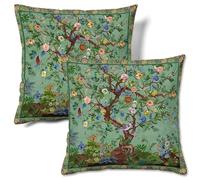 HMS Happy Memories Velvet Cushion Cases Square Decorative Throw Pillow Cover 45x45cm(18x18 Inch) Set of 2 for Couch Sofa Bed Living Room Bedroom