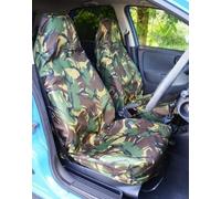 HMS Heavy Duty Waterproof Front Pair Car Van Seat Covers - Green Camouflage - 2 x Fronts