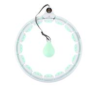 HMS HHW06 Hula Hoop White/Mint | Adjustable Fitness Ring with Weight & LCD Counter | 360° Massage Points & Gravity Ball | Adjustable Circumference 76-111.5 cm | Effective Abdominal & Waist Training
