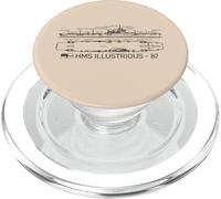 HMS Illustrious WW2 British Aircraft Carrier Info Diagram PopSockets PopGrip for MagSafe