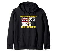 HMS Intrepid L11 Landing Platform Dock Ship Veterans Day Zip Hoodie