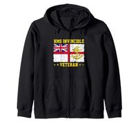 HMS Invincible R05 Veteran Aircraft Carrier British Military Zip Hoodie