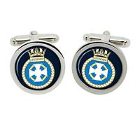HMS Lindisfarne, Royal Navy Cufflinks in Box