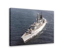 HMS London Frigate Poster Canvas Poster Bedroom Decor Landscape Decor Gift 24x36inch(60x90cm)
