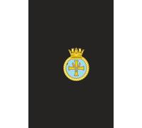 HMS Portland Royal Navy notebook: 6"x9" matt black paperback notepad journal - 120 lined pages - 100% author profits to charity