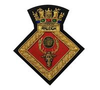 HMS Raleigh Royal Navy Embroidered Blazer Badge