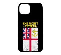 HMS Rodney Veteran Aircraft Carrier UK British Naval Warship Case for iPhone 15 Plus
