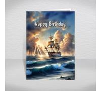 HMS Victory Birthday Card for Friends & Family - British Royal Navy Warship Keepsake for History Maritime & Naval Enthusiasts/Nelson's Flagship: Birthday Card (Size A5)