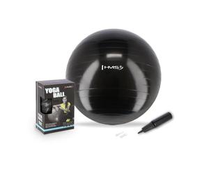 HMS YB01N 65cm Exercise Ball Non Slip Plum with Air Pump | Yoga & Pilates, includes air pump, max. 100 kg load, non-slip structure, for 165-182 cm height