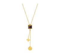 Hmsanase Classic Necklace Pendant Chain Men Women Jewellery Necklace Clover Pendant Short Sweater Chain
