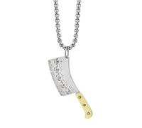 Hmsanase Classic Necklace Pendant Chain Men Women Jewellery Personalized Versatile Kitchen Knife Necklace Domineering Pendant