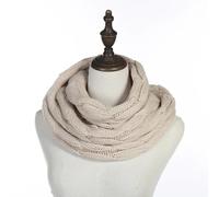 Hmsanase Scarf Women'S Scarves Wraps Shawl Women Solid Color Cable Knitting Wool Snood Infinity Scarf Winter Neck Warmer Cowl Collar Circle Scarves Onesize Khaki